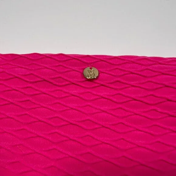 Victoria Secret Small S Bikini Bottom Classic DOUBLE Side Tie Textured Pink - Picture 3 of 6